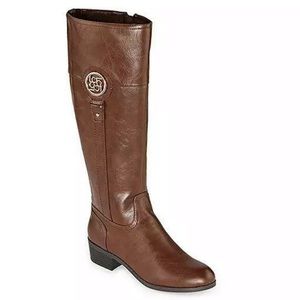 Liz Claiborne Cognac Tall Riding Boots 6.5 NEW